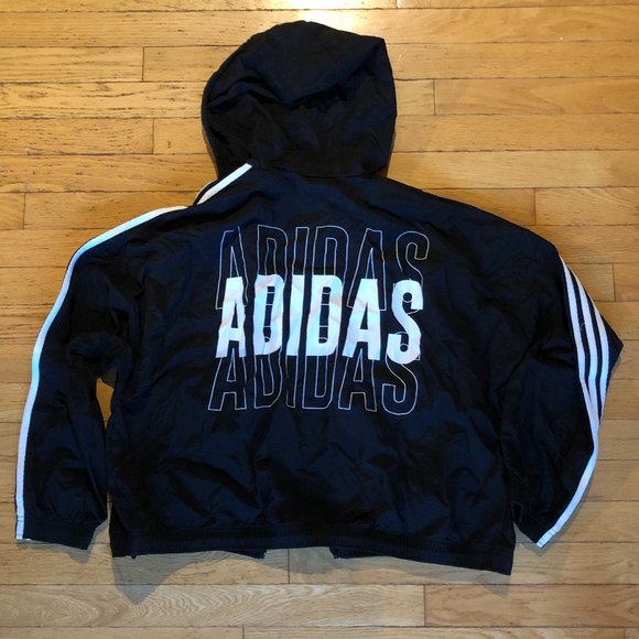 Brand New Women's Adidas ESSENTIALS REPEAT LOGO LOOSE-FIT WINDBREAKER - Picture 5 of 12